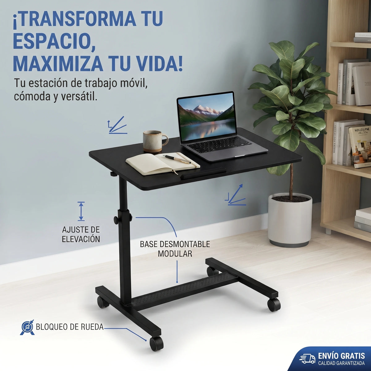 Mesa Móvil Ajustable ✨
