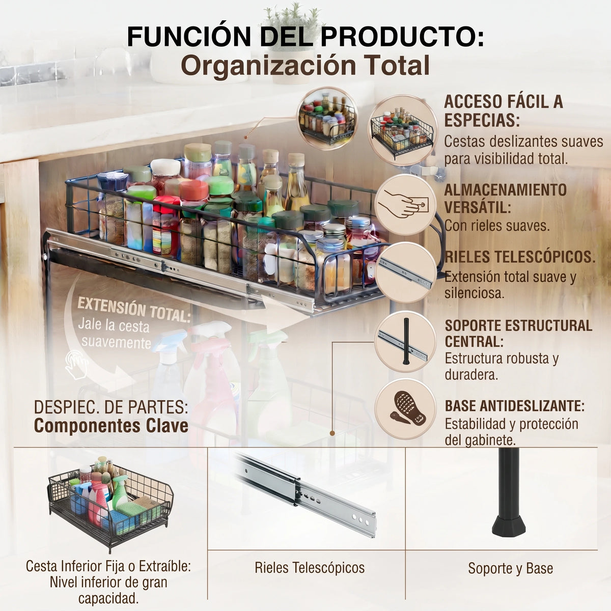 Organizador con Gaveta Movibles🏡✨ | ¡Transforma tu Hogar!