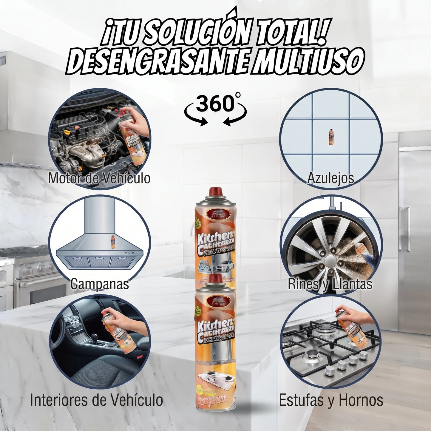 Spray Derrite la Grasa en Segundos Multiusos✨510ml