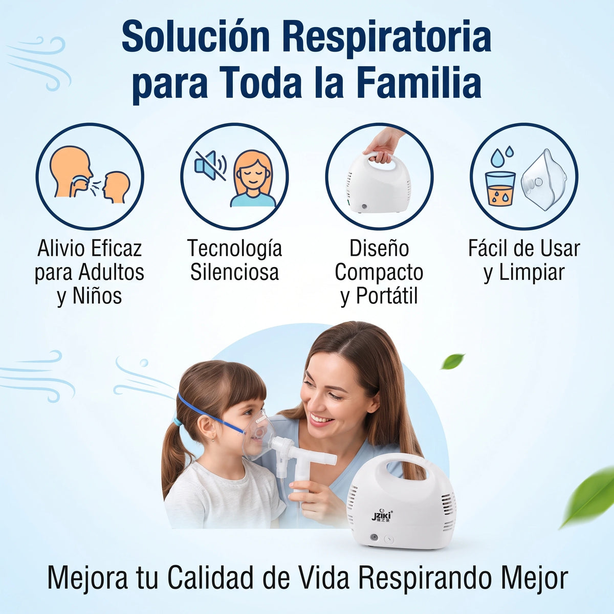 Nebulizador Portátil Compresor para Niños Adultos🌬️💨