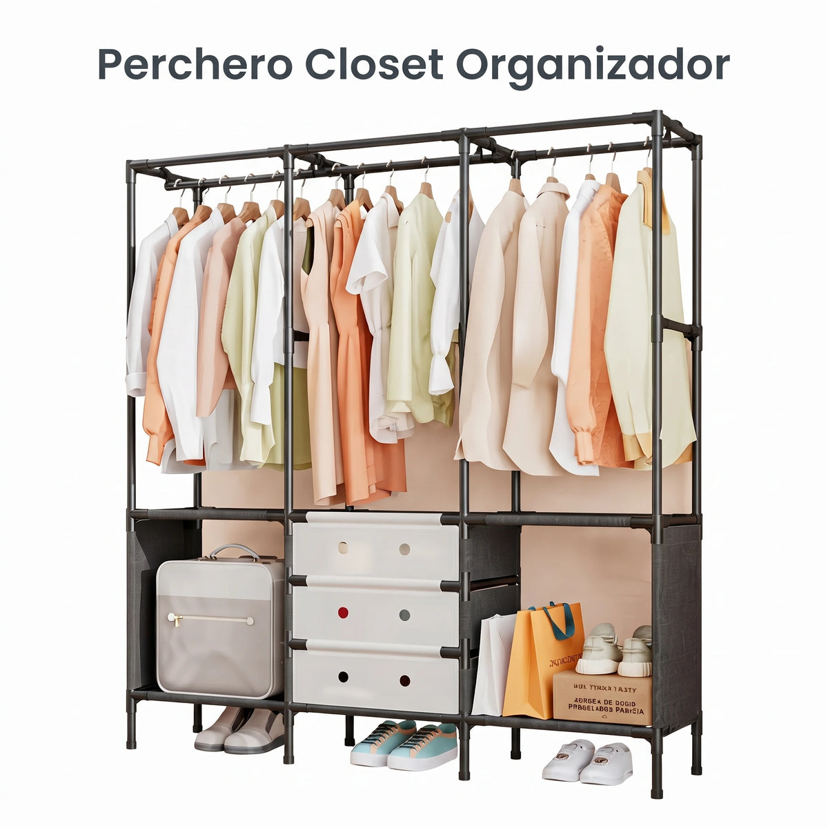 Perchero Closet Organizador "Orden y Capacidad Total✨🏠