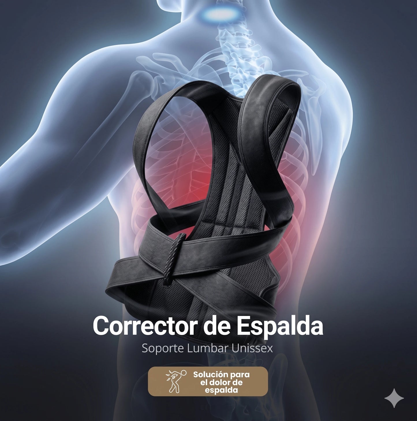 ¡Recupera tu Postura y Alivia el Dolo! Corrector de Postura con Soporte Lumbar✨💪