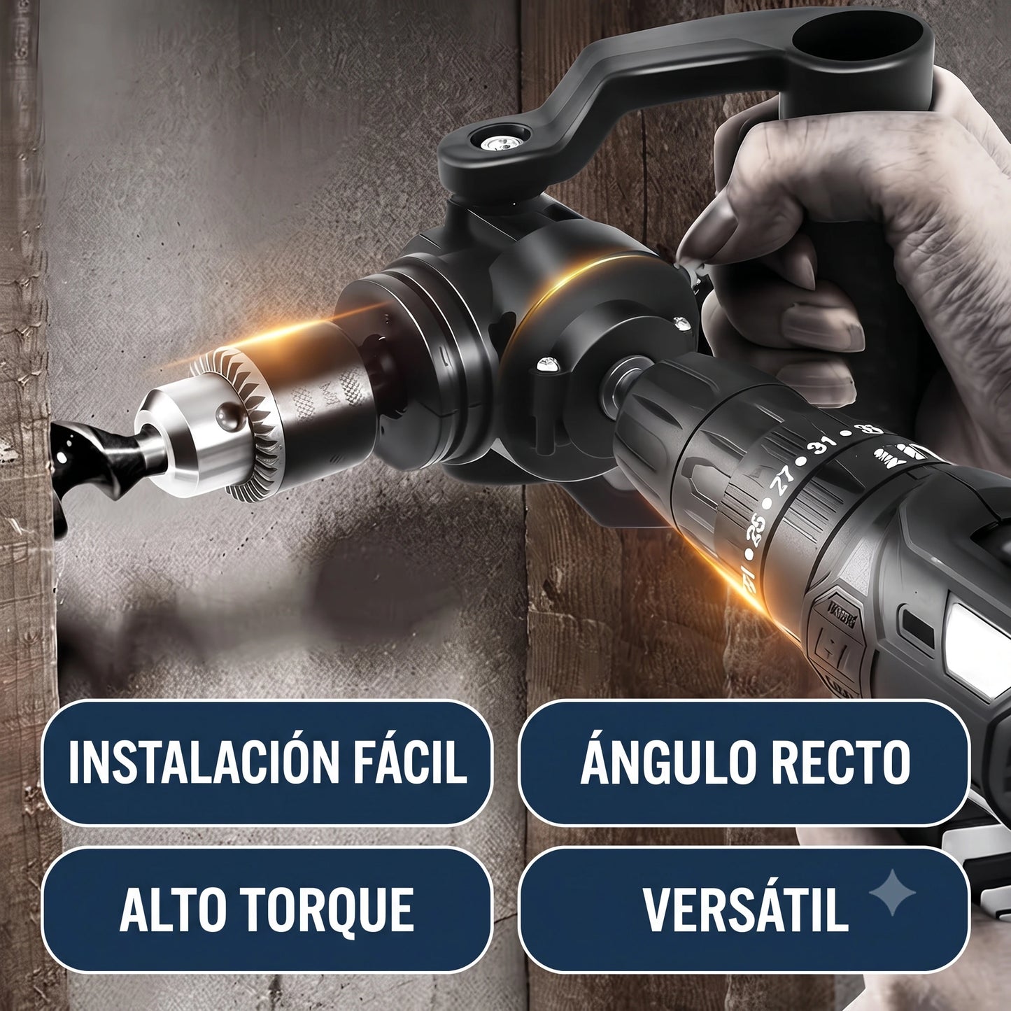 Adaptador Angular 90° para Taladros y Atornilladores 🚀🔧
