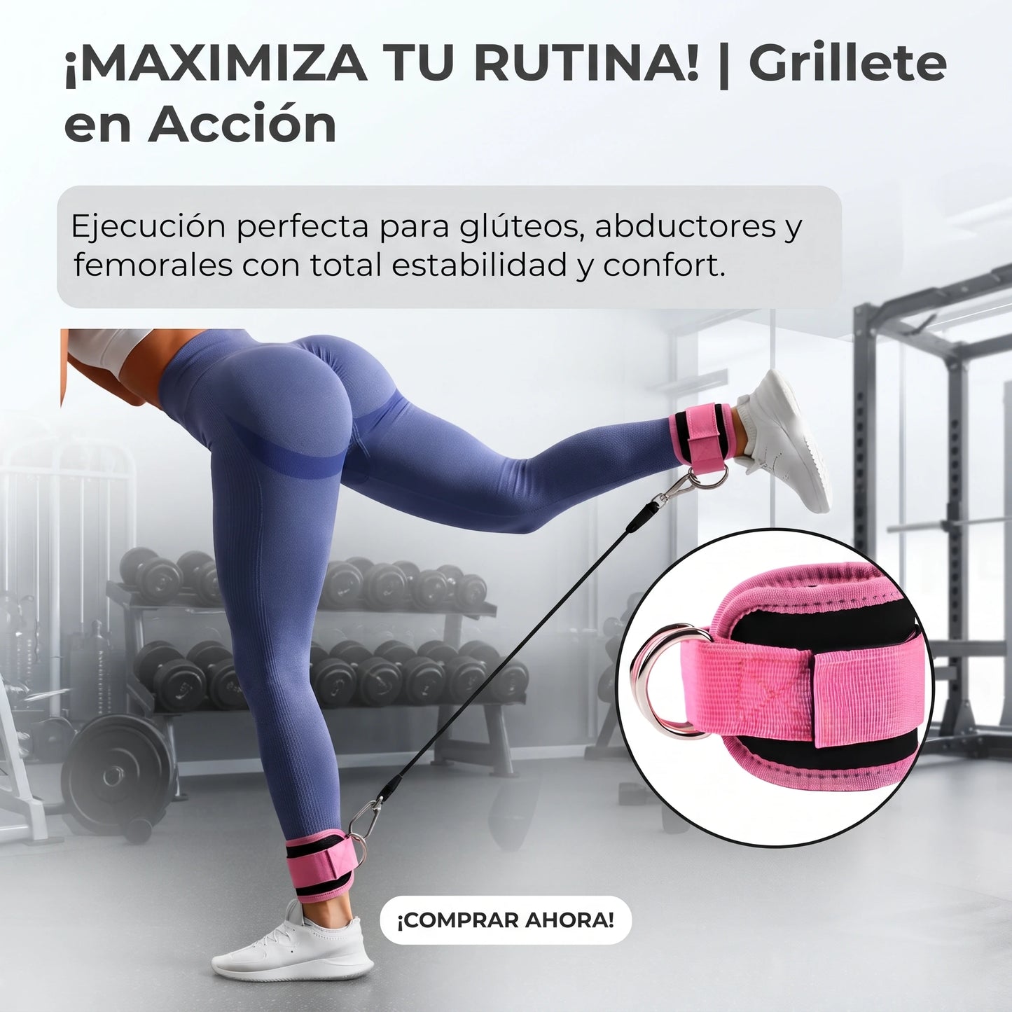 Grillete Para Tobillo Entrenamiento + Liga y Sujeción🍑🍑 (Par)