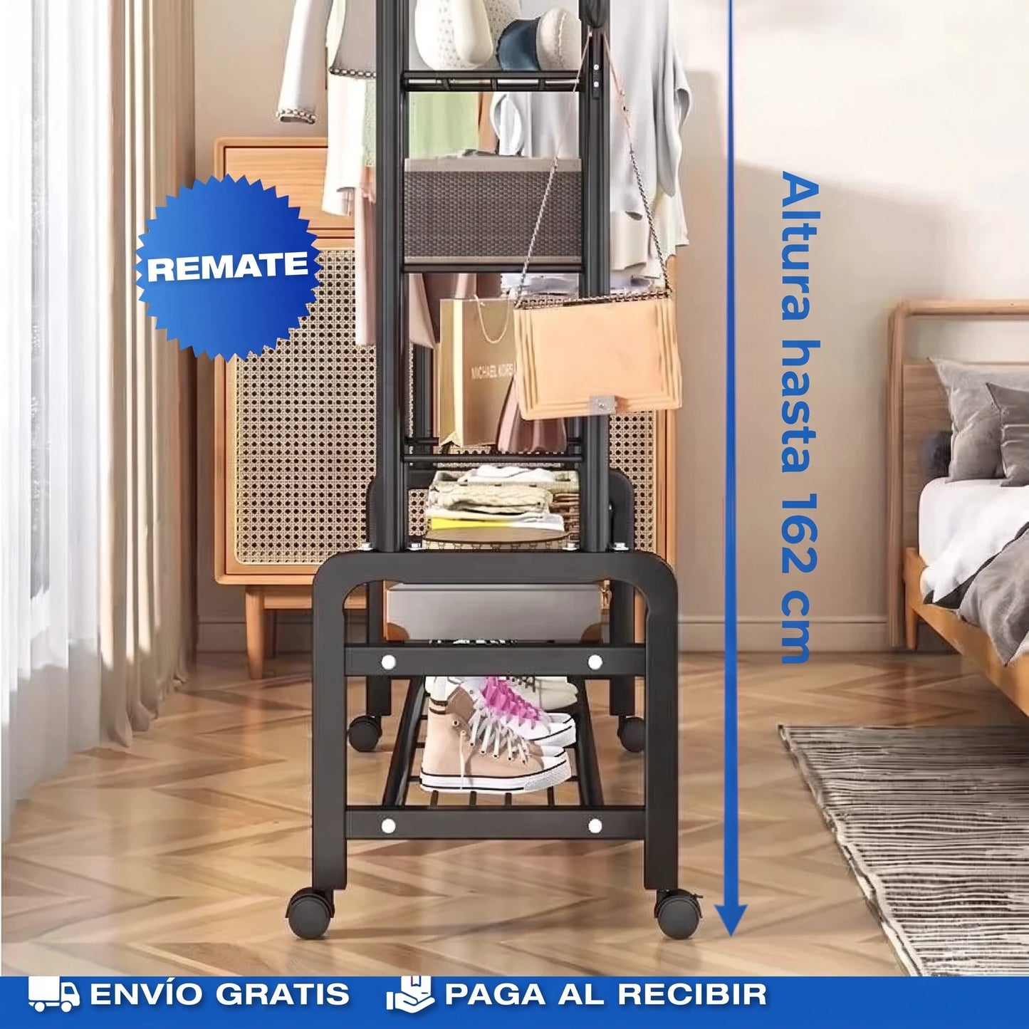 Estante Perchero Doble de acero inoxidable🏡✨