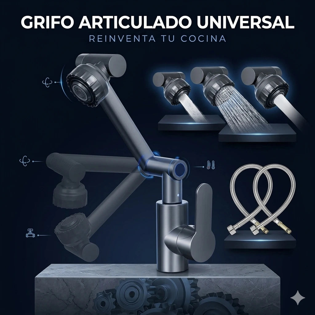 ¡Transforma tu Cocina!🚰✨Grifo Llave Giratorio 360° Universal Flexible