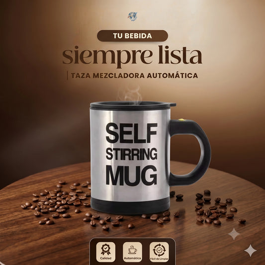 ¡Dile adiós a las cucharillas y a los grumos para siempre! ☕✨ Taza Mezcladora Automática