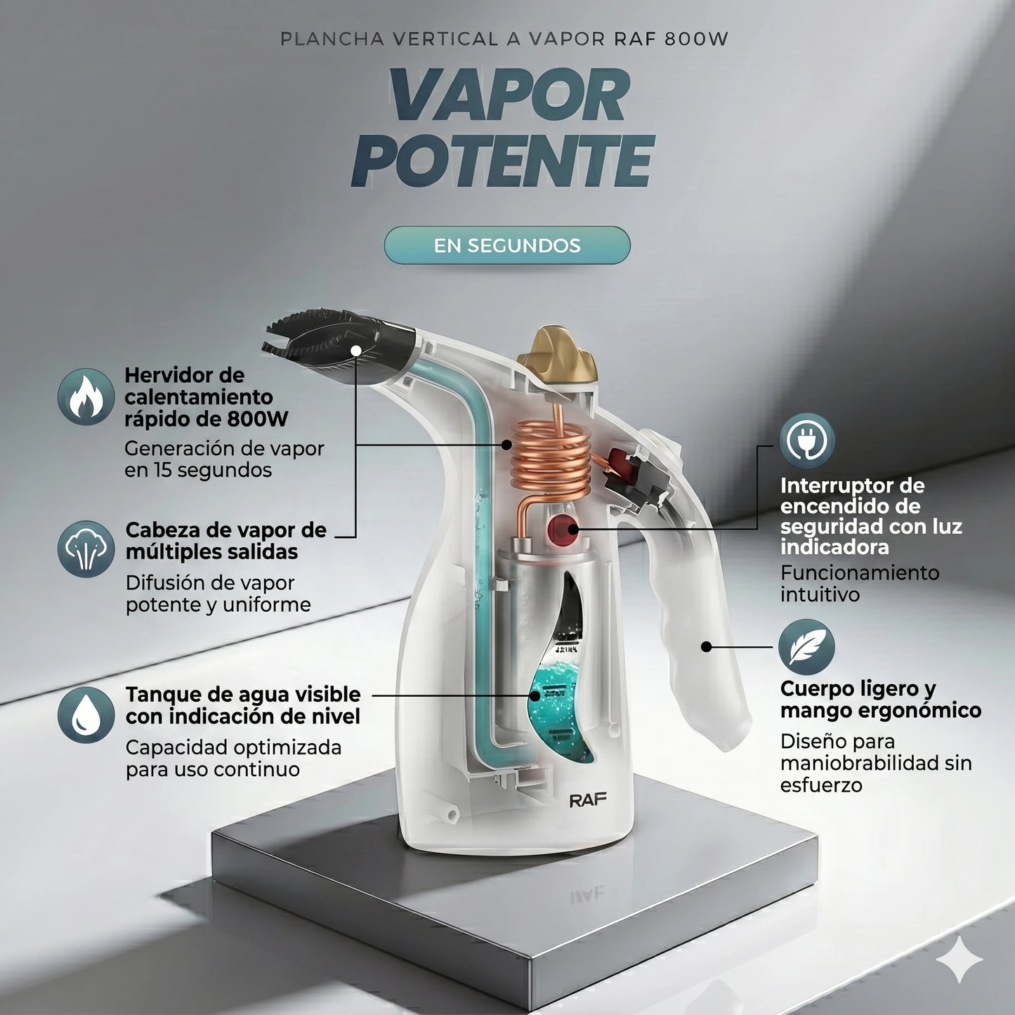 Plancha Vertical a Vapor de 800W:Luce Impecable en Segundos👔✨