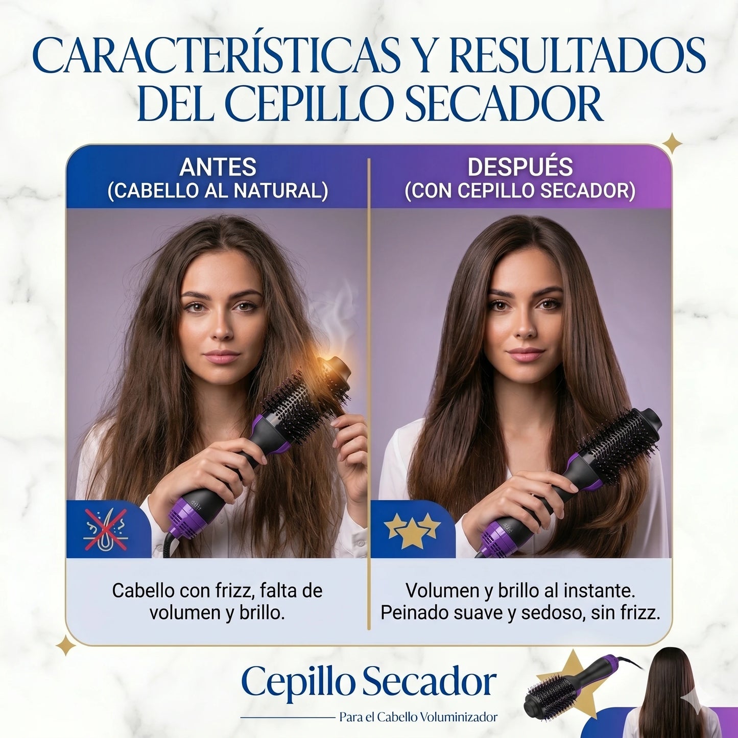 🎁 ¡El Regalo Perfecto para Mamá: Cepillo secador 3 en 1! 💁‍♀️🌸