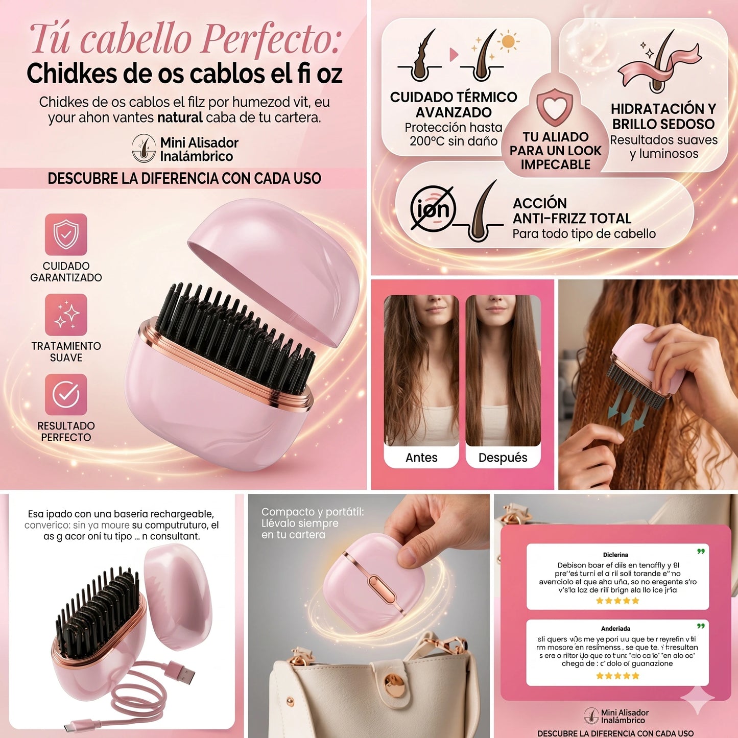 Mini Peine Plancha Alisadora Portátil🌟✨