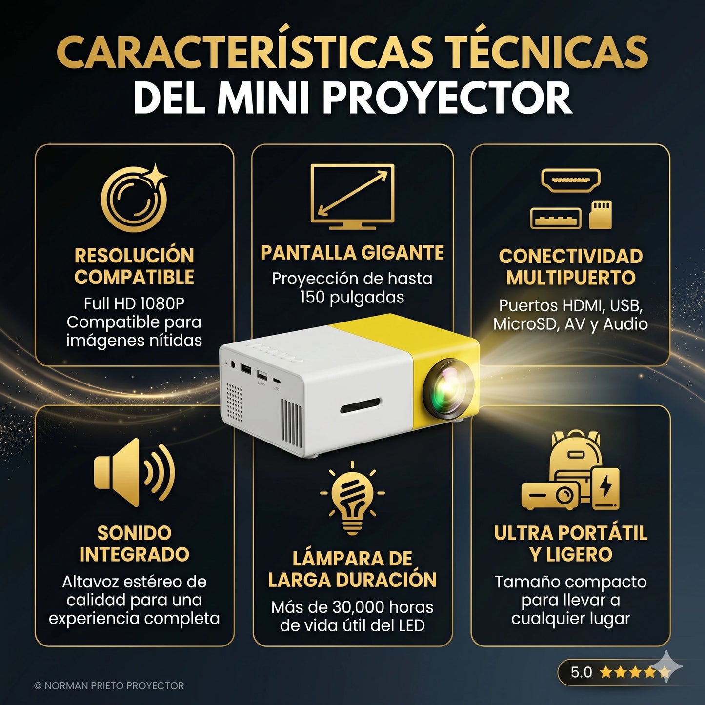 Proyector Ultra Vision 4K - Smart™