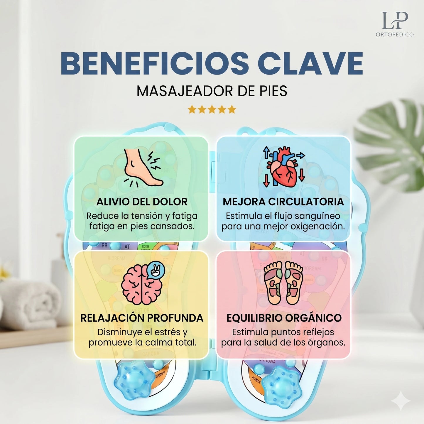 ✨ ¡Dale a tus pies el descanso que merecen! Masajeador de Pies Reflexológico🦶