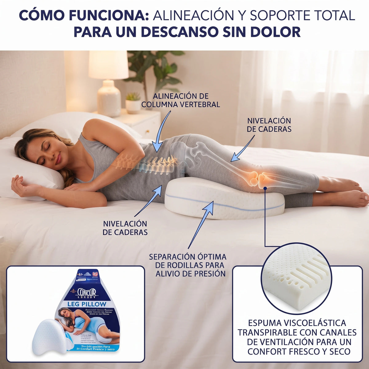 Almohada Terapéutica para  Alivio y Descanso Profundo😴✨