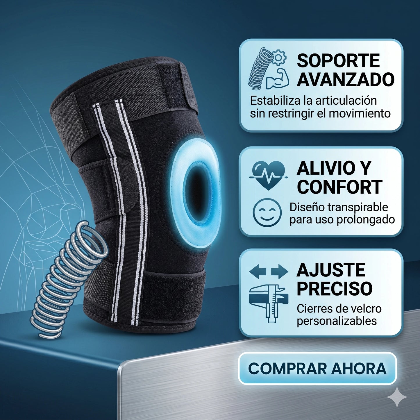 Libertad de Movimiento Sin Dolor🏃‍♂️✨ Rodillera con Soporte de Gel para la Rótula