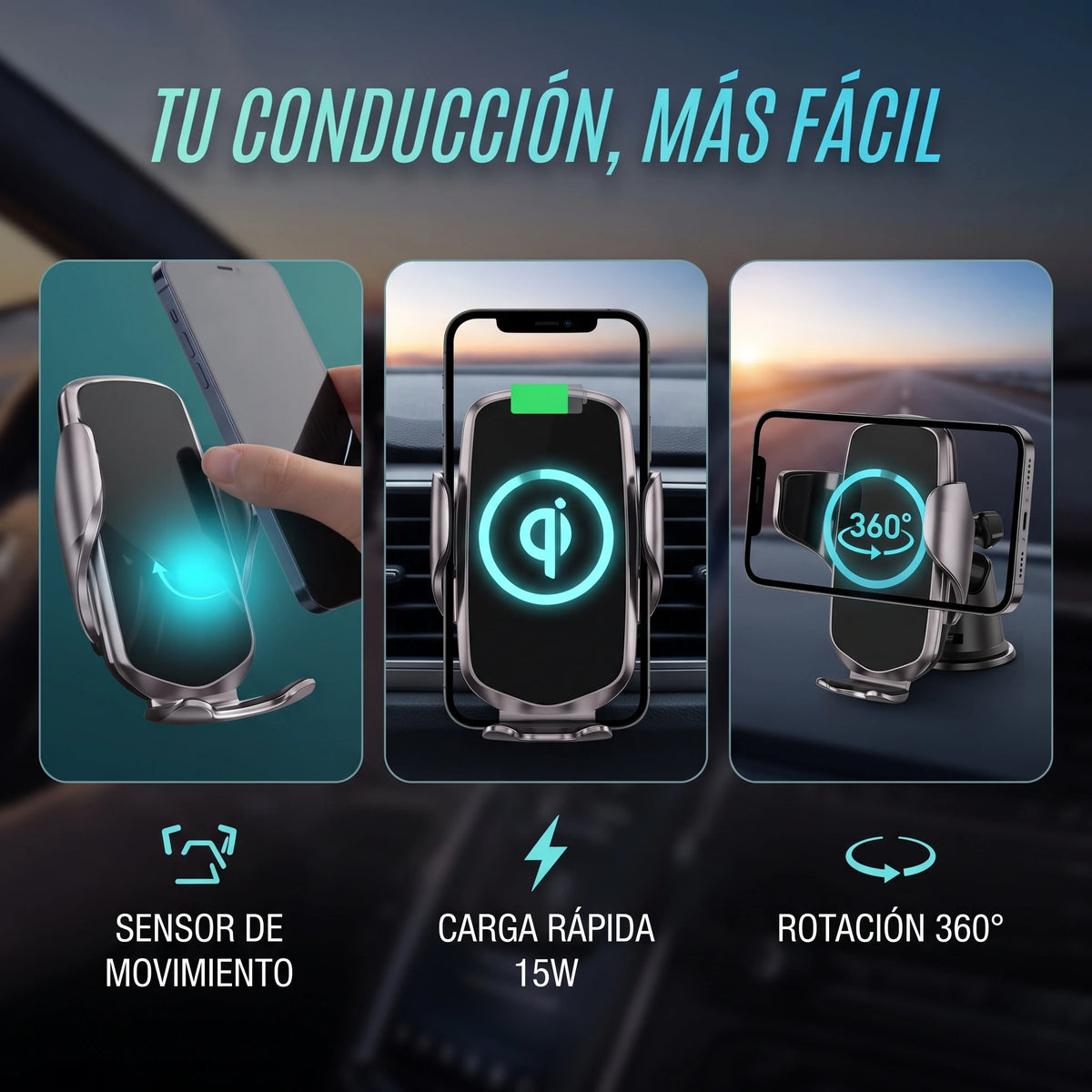 Soporte Cargador Universal para Carro⚡📱