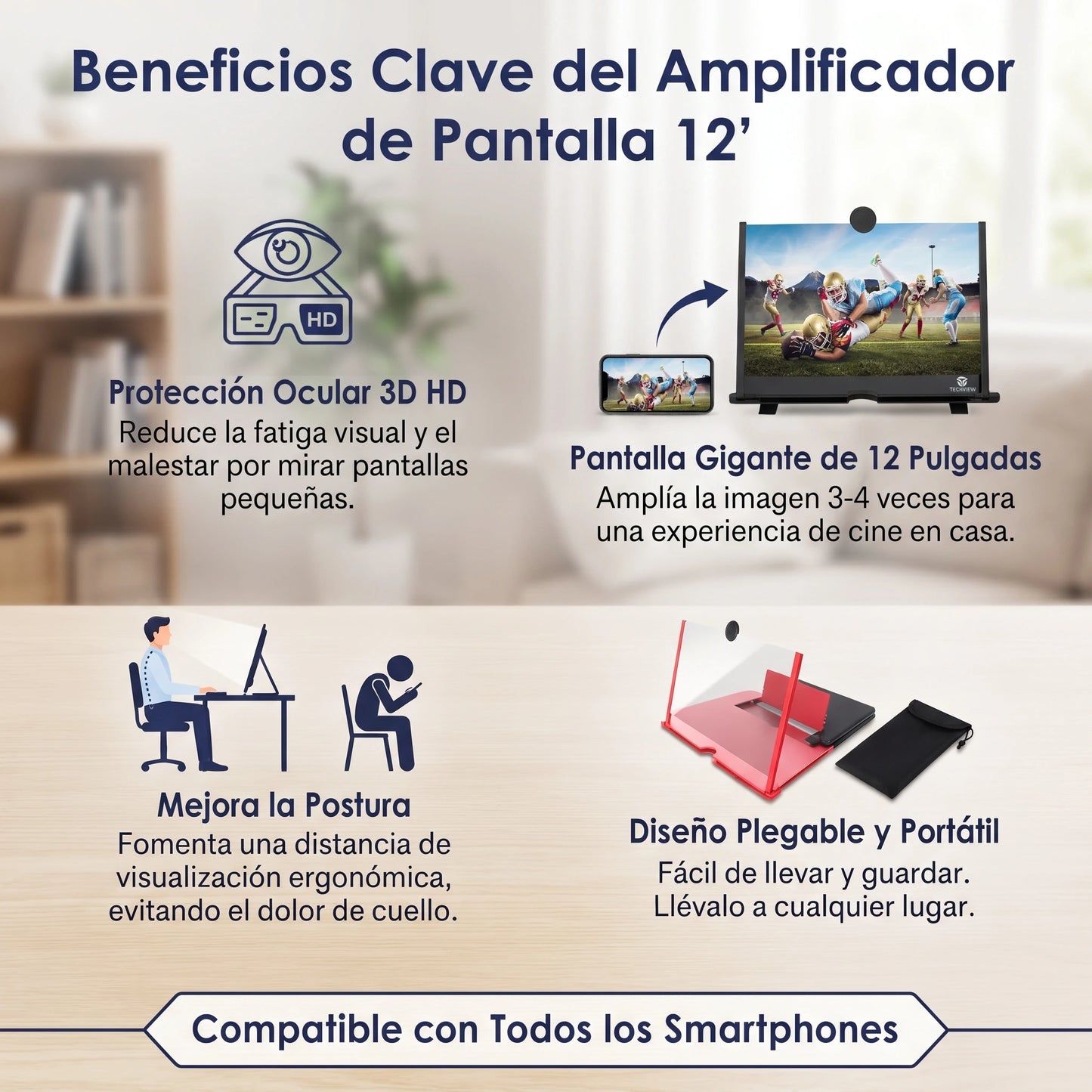 Amplificador de Imagen para Teléfonos 12"