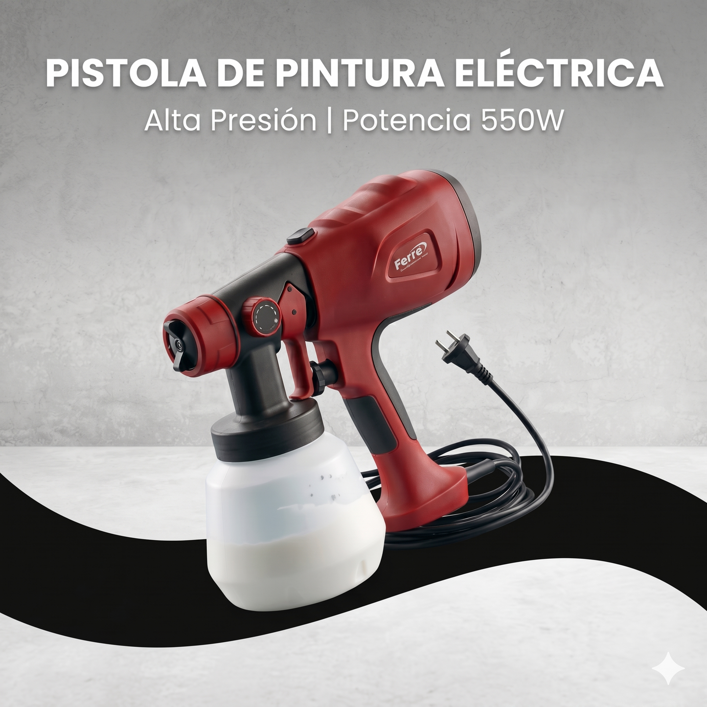 Pistola Pulverizadora Eléctrica de Alta Presión de 550w🎨✨
