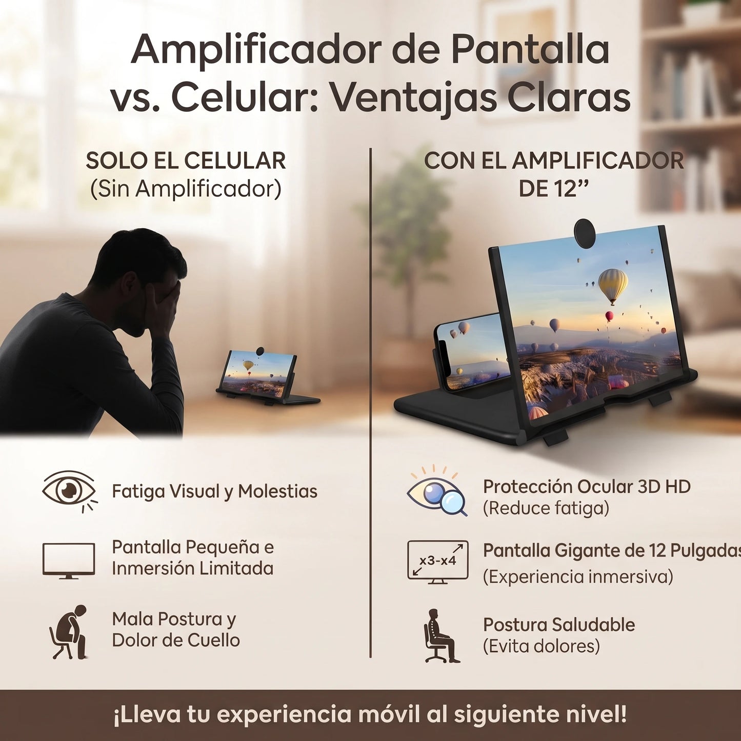 Amplificador de Imagen para Teléfonos 12"