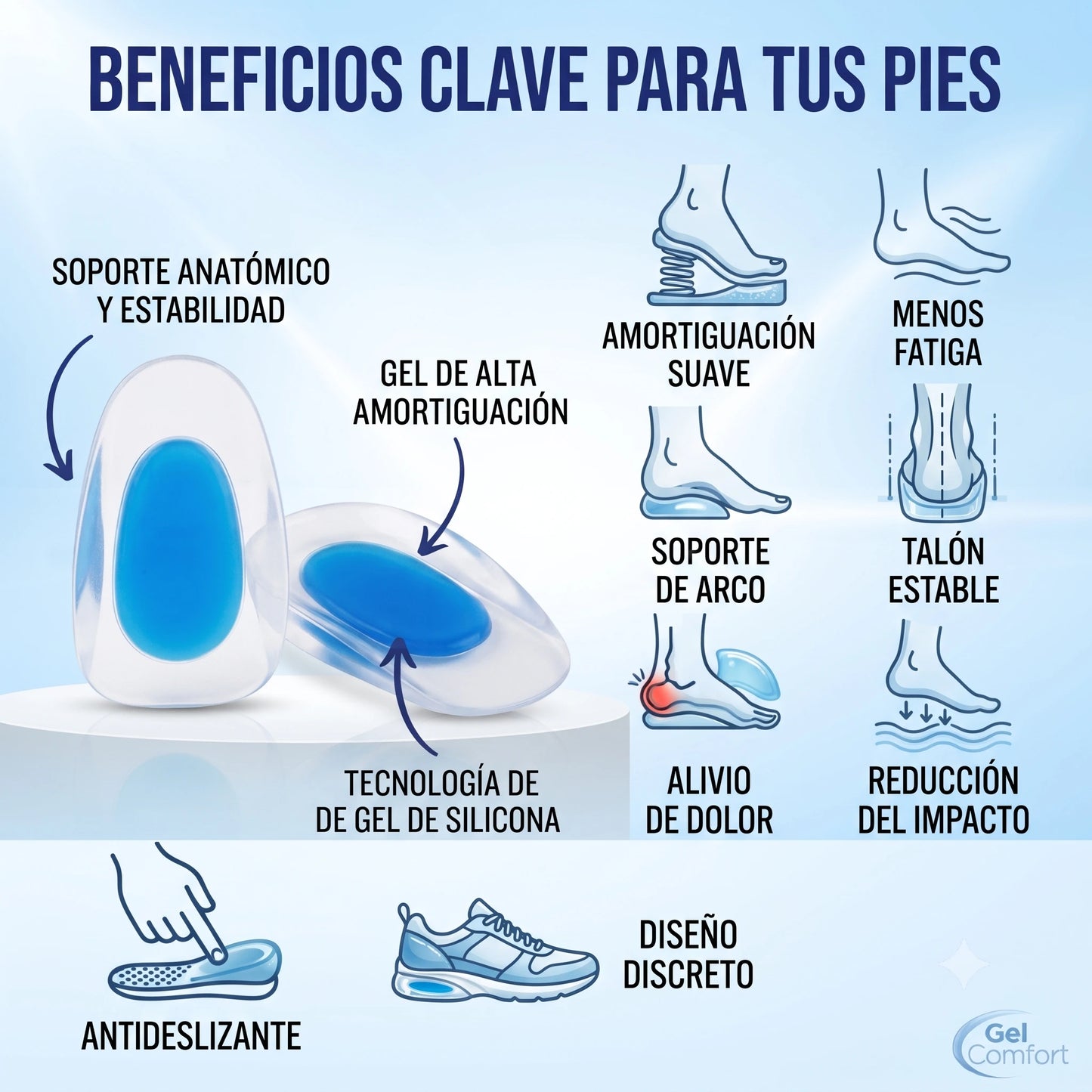 Talonera de Silicona con Gel (Par)