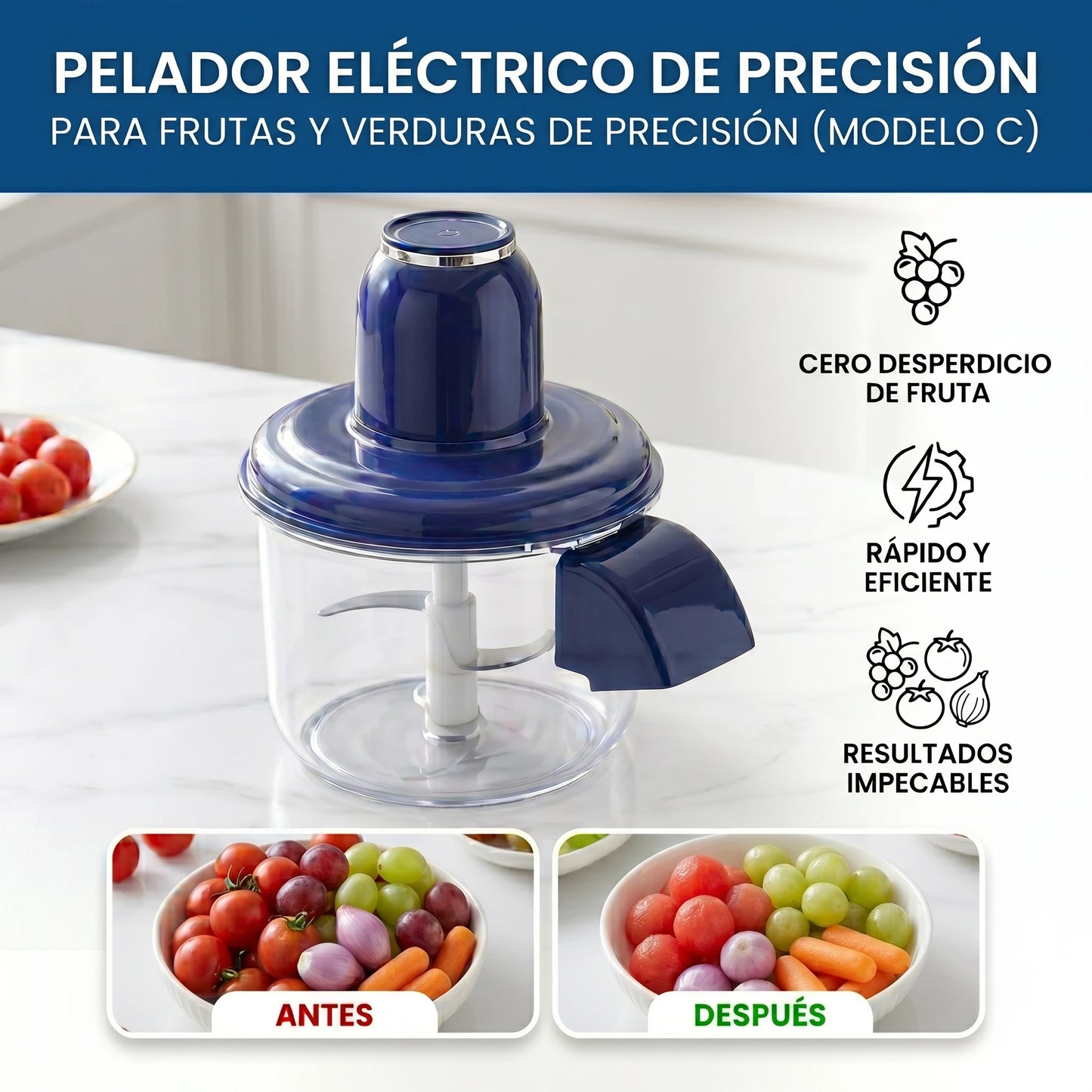 Pelador Eléctrico de Frutas y Vegetales🍇🍅