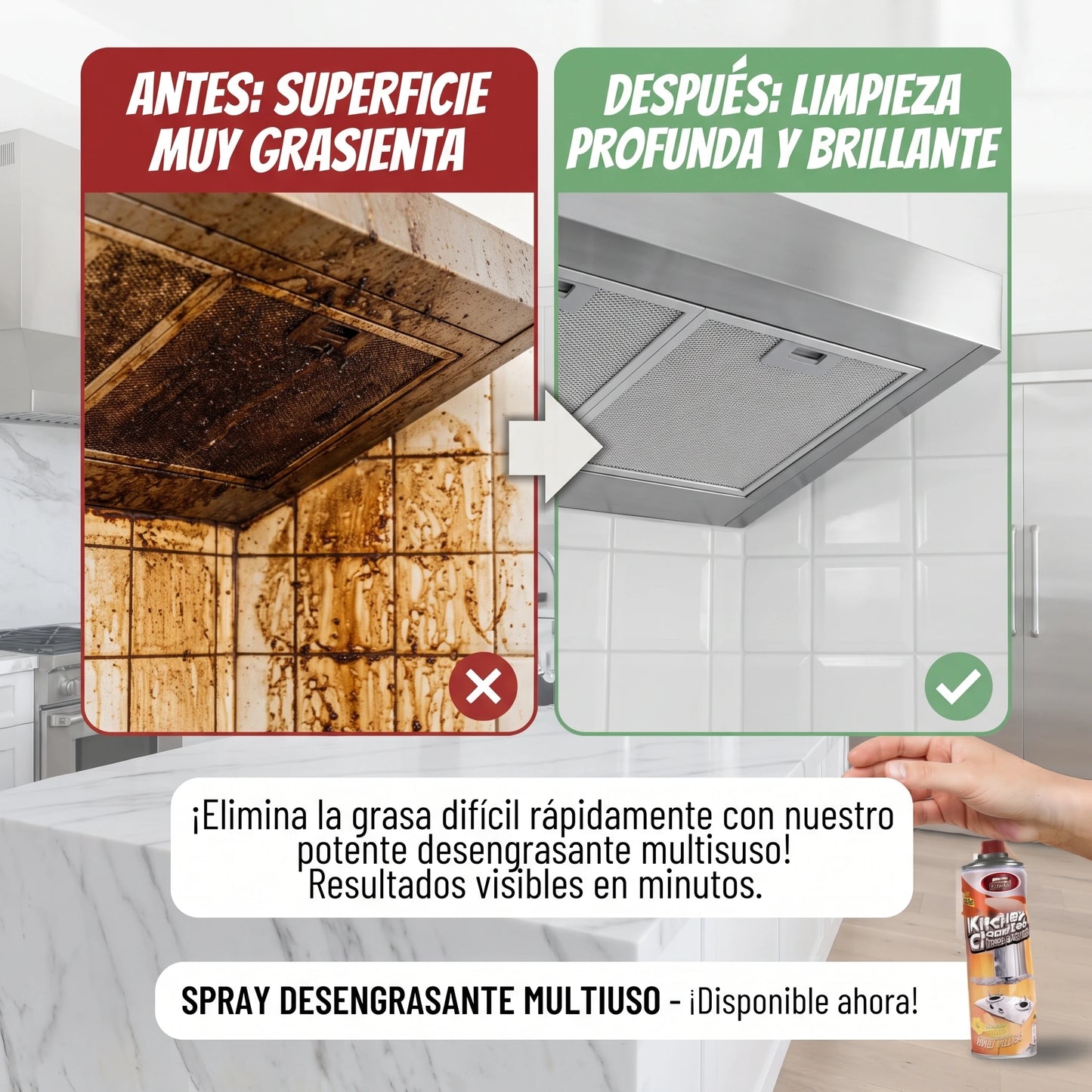 Spray Derrite la Grasa en Segundos Multiusos✨510ml