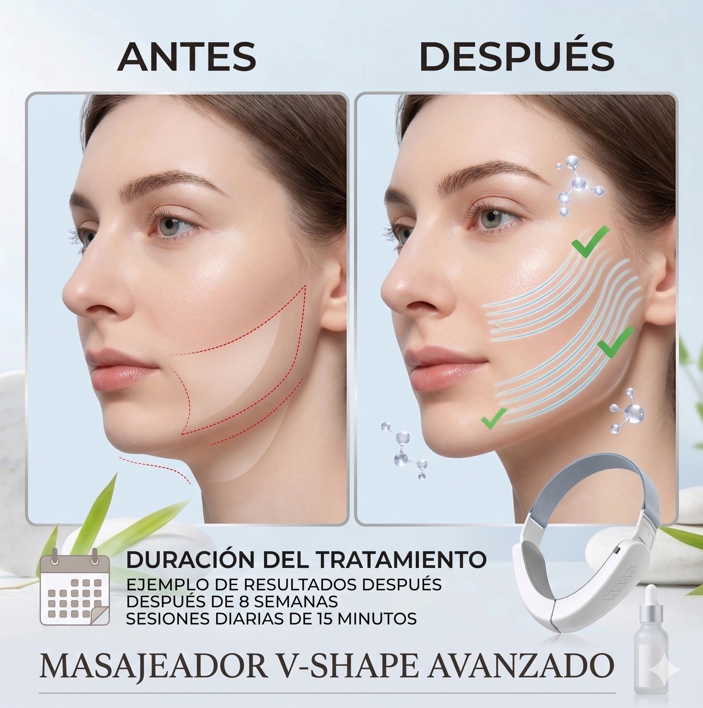 Masajeador Facial Mentonera Reductor de Papada✨