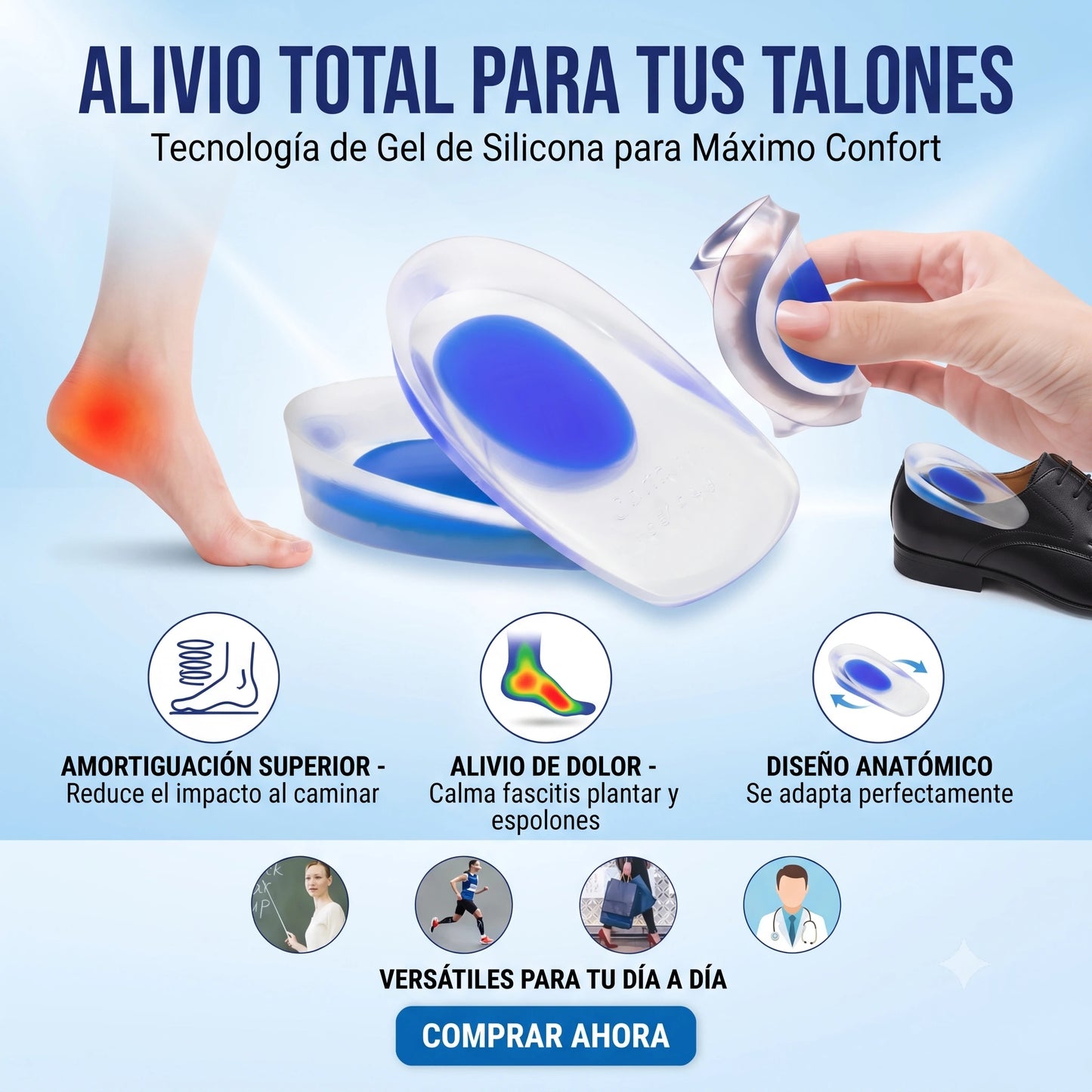 Talonera de Silicona con Gel (Par)