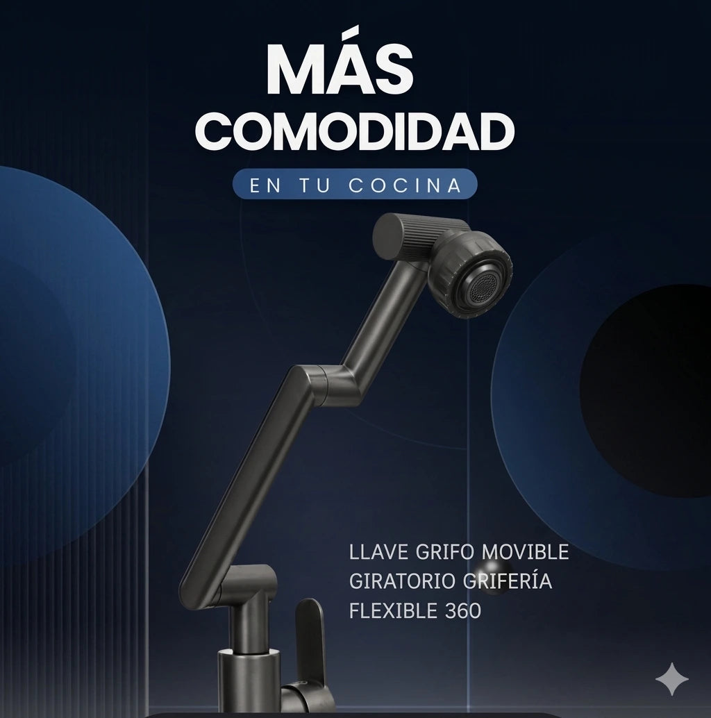 ¡Transforma tu Cocina!🚰✨Grifo Llave Giratorio 360° Universal Flexible