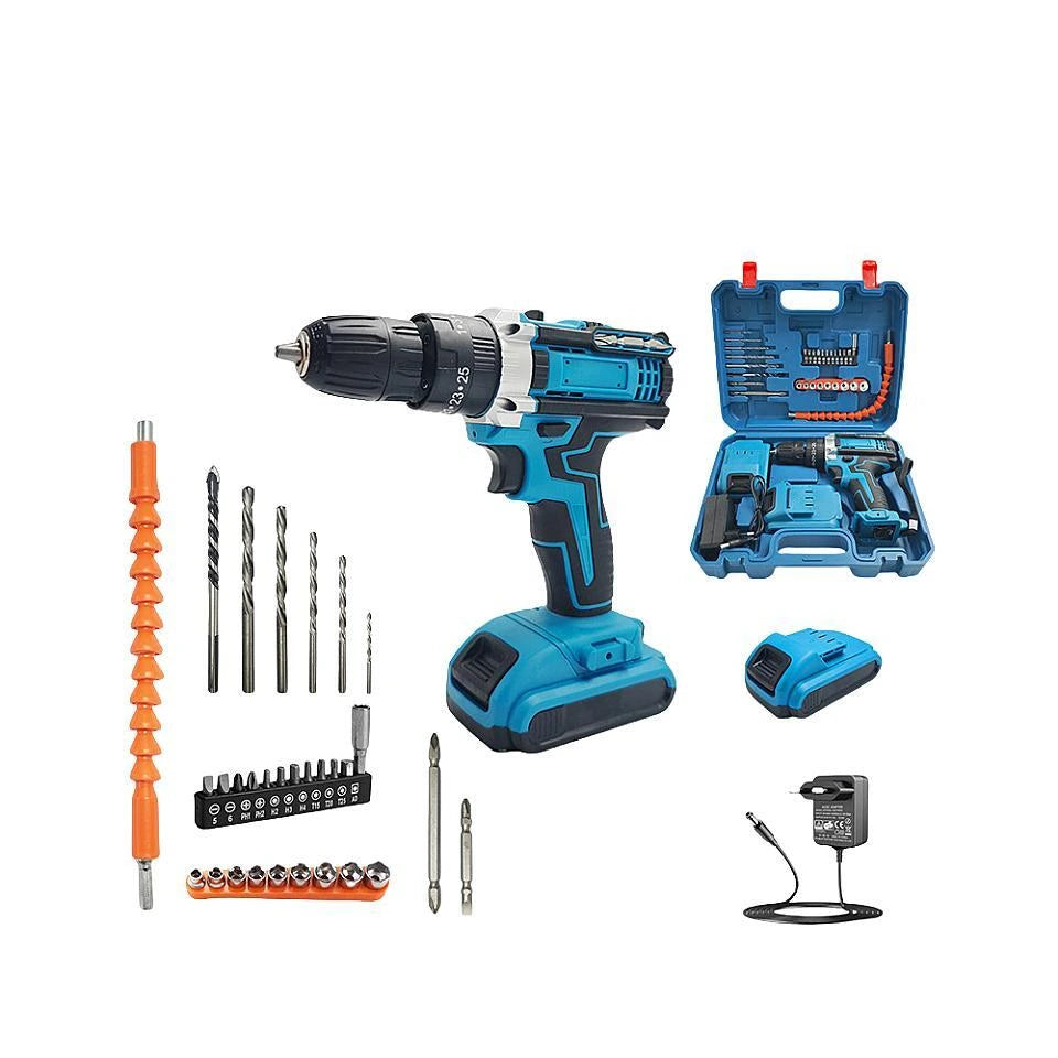 🛠️ Taladro Inalámbrico Ultra-Potente 21V + Kit de 28 Accesorios