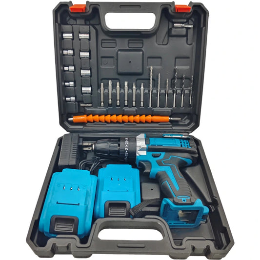 🛠️ Taladro Inalámbrico Ultra-Potente 21V + Kit de 28 Accesorios