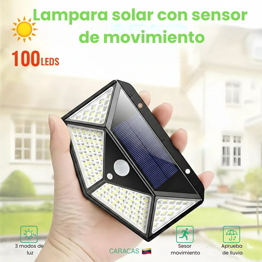 Lampara led con panel solar y sensor de movimiento💡✨ (PACK 3unds)