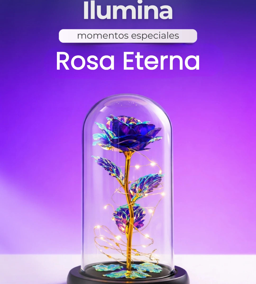 Lampara Rosa eterna - El Regalo Perfecto para este 14 de Febrero🌹