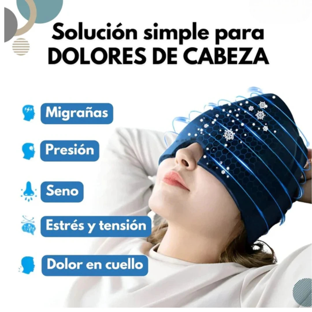 Gorro gel terapia frio y calor | Elimina migrañas, y dolores de cabeza