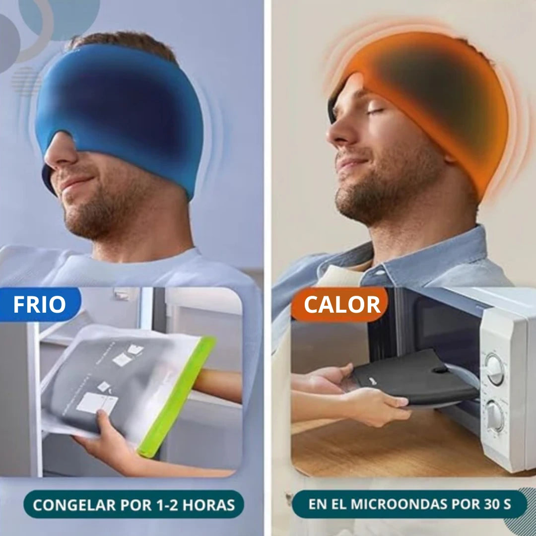 Gorro gel terapia frio y calor | Elimina migrañas, y dolores de cabeza