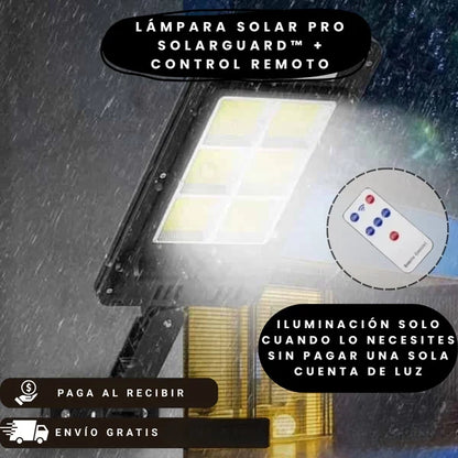 Lampara Led Con Panel Solar De 120w con Control Y Sensor