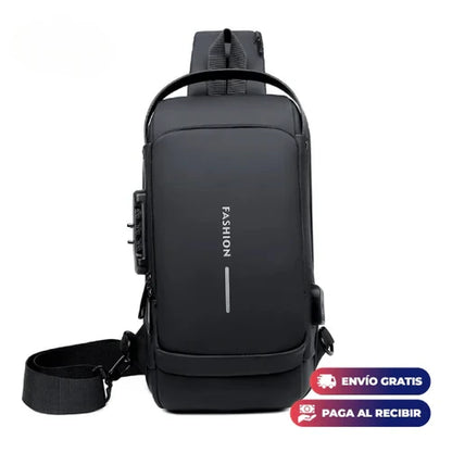 Bolso tipo bandolero antirrobo impermeable con entrada USB integrada