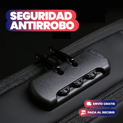 Bolso tipo bandolero antirrobo impermeable con entrada USB integrada