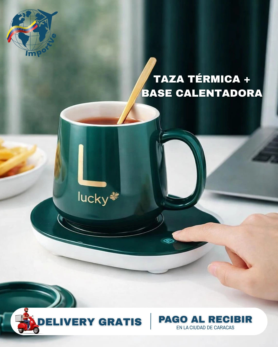 Set de taza con calentador